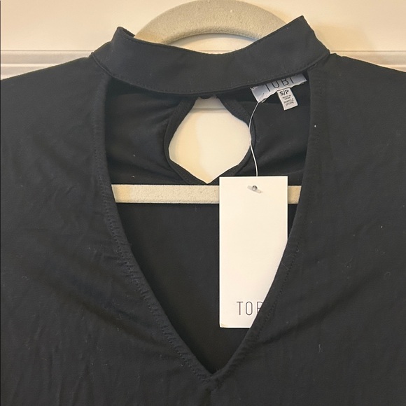 NWT Tibi V-Neck Thong Bodysuit Black Long Sleeve size small - Picture 3 of 7